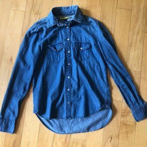 Prince and Fox Dark Wash Chambray Button Down